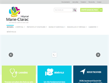 Tablet Screenshot of hopitalmarie-clarac.qc.ca